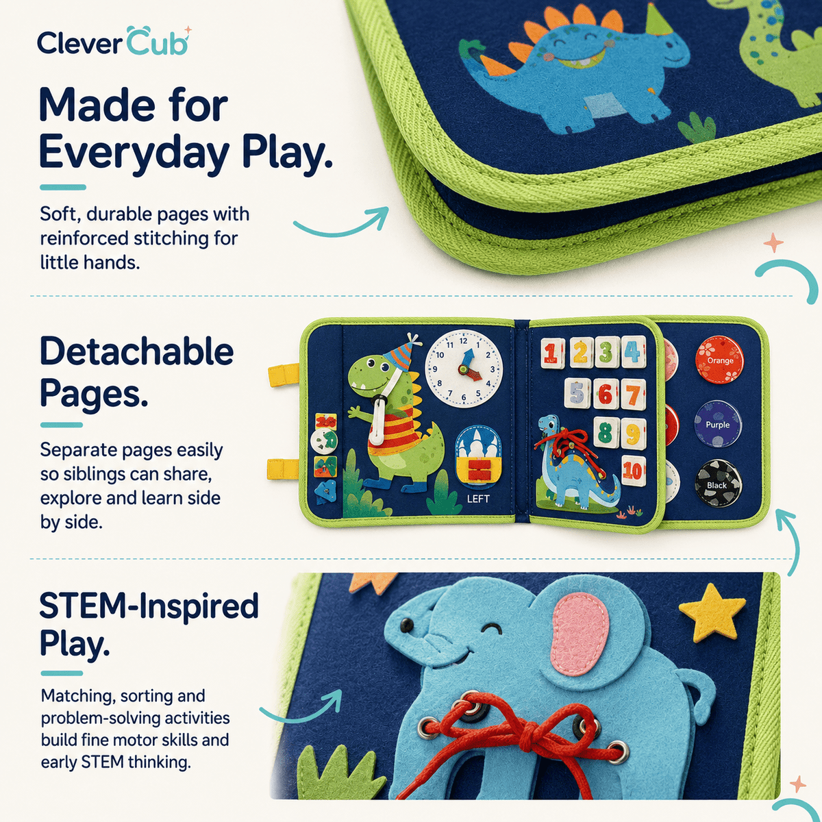 Clever Cub™ Backpack Busy Board - CleverCub