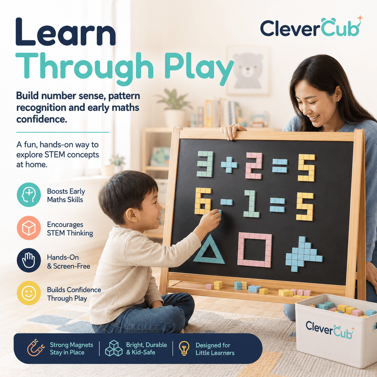 SnapBlocks™ Magnetic Cubes for STEM Learning - CleverCub