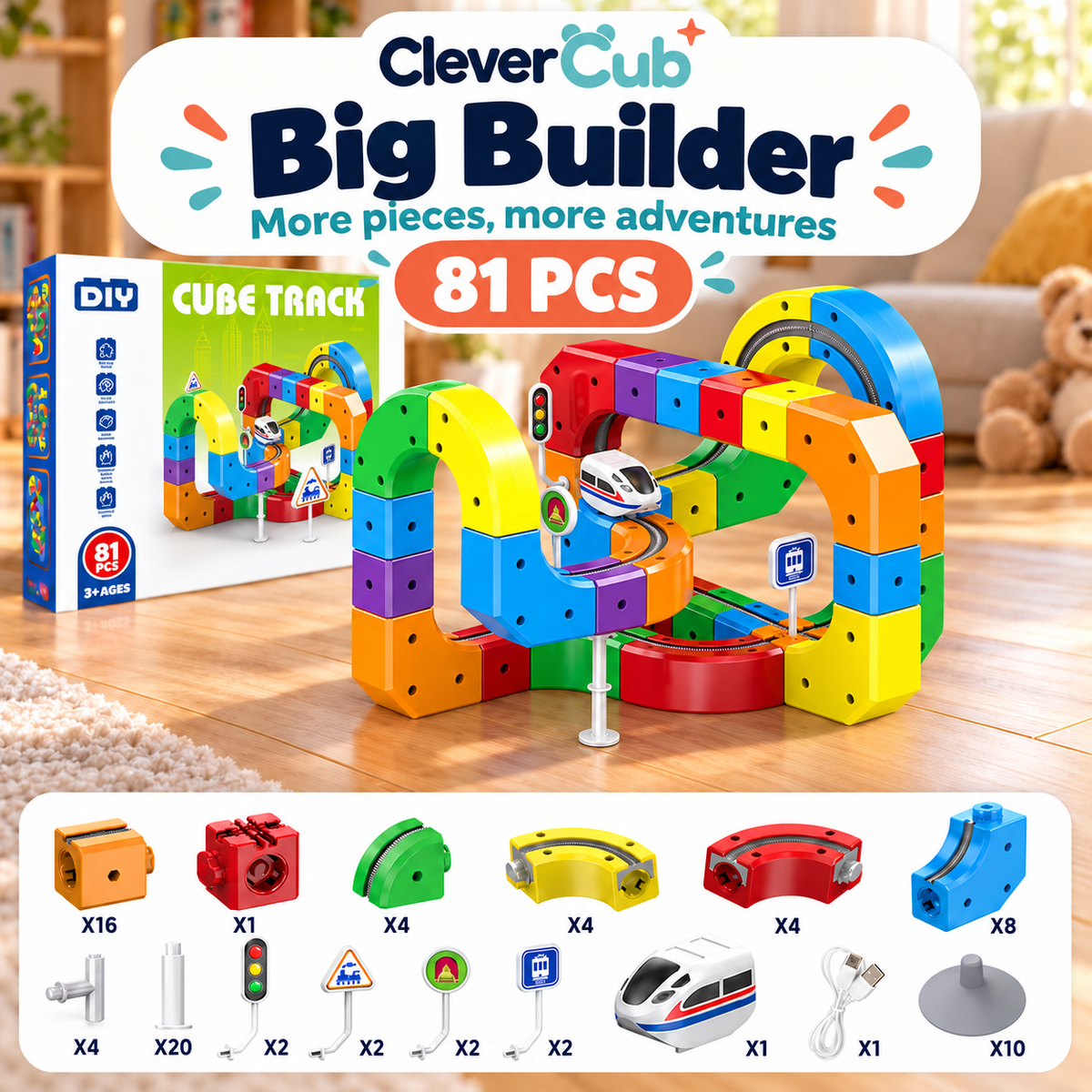 ZoomTrack™ Magnetic Train - CleverCub