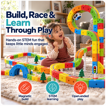 ZoomTrack™ Magnetic Train (96 pc) - CleverCub